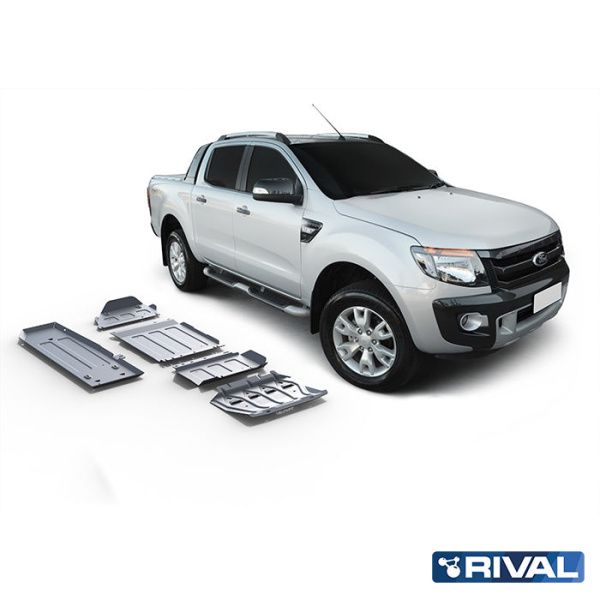 Skid Plate Set (Radiator, Engine, Gearbox, Transfer Case) Ford Ranger 2011-2015; 2015-2022; 2,2 l. / diesel; 3,2 l. / diesel
